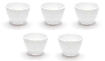(Pack of 5) Silica Crucible, 50ml Capactity - Eisco Labs