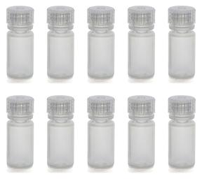 Pack of 10 - 4mL Rigid Plastic Reagent Bottle with Narrow Mouth (0.33