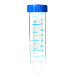 Centrifuge Tube, 50ml - Conical Shape - 2.5ml White Graduations, Non-Erasable Labeling Area - Polypropylene - Eisco Labs