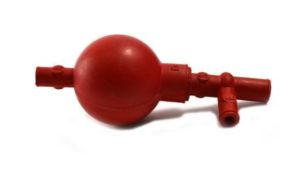 Pipette Filler, Rubber Bulb - 54mm Dia. Three Pinch Valves - Suitable for Noxious Solutions - Eisco Labs