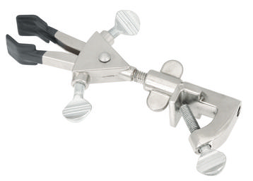 Universal Clamp - 2 Prong, Double Adjustable - Non-Slip Vinyl Coated Grip, Holds Items up to 2.15