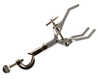 3 Prong Double Adjustable Universal Retort Clamp with Boss Head, 9