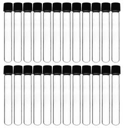 24PK Test Tubes, 10ml - Bakelite Screw Cap with Rubber Liner - Borosilicate 3.3 Glass - 3.9