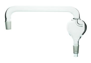 Splash Head, Vertical Pear Shape, Cone Size 19/29, Condenser Size 24/29, Borosilicate Glass - Eisco Labs