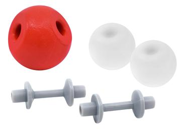 H2O Molecule Model Set - 2 Oxygen, 1 Hydrogen and 2 Bonds - Molecular Model Parts - Eisco Labs