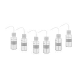 6PK Chemical Wash Bottle, No Label, 250ml - Wide Mouth, Self Venting, Low Density Polyethylene - Performance Plastics by Eisco Labs