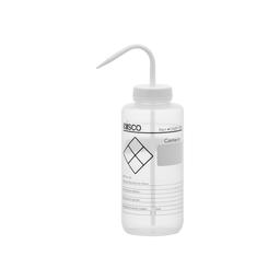 Chemical Wash Bottle, Blank Labels, 1000ml - Wide Mouth, Self Venting, Low Density Polyethylene - Performance Plastics by Eisco Labs