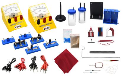 Electricity & Magnetism Components Kit - Variety of Materials for Physics Classroom Experiments in Magnetism & Electricity - Eisco Labs