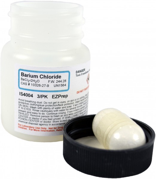 Innovating Science® - Barium Chloride EZ-Prep 3 pack to make 3 x 50mL 0.5M solution