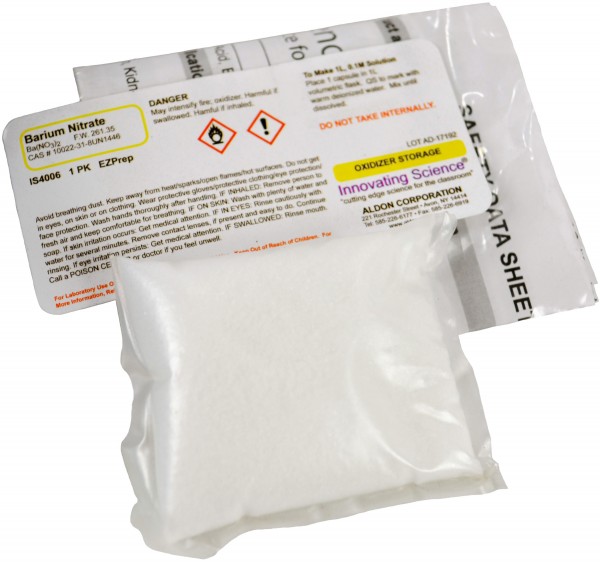 Innovating Science® - Barium Nitrate EZ-prep 1 pack to make 1 liter 0.1M solution