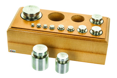 Eisco Labs Balance Weight Set - Stainless Steel, capacity 1000gm. - 12 pieces