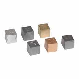 Density Cubes Set - Includes 6 Metals - Brass, Lead, Iron, Copper, Aluminum, Zinc - 0.4