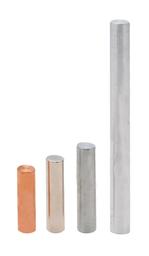 4pc Equal Mass Metal Cylinders Set - Copper, Iron, Aluminum & Zinc - For Studying the Relationship Between Density & Mass - Eisco Labs