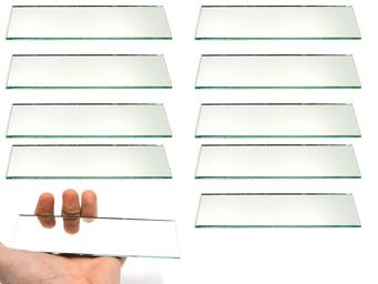 10 Pack Rectangular Plano Glass Mirror, 6