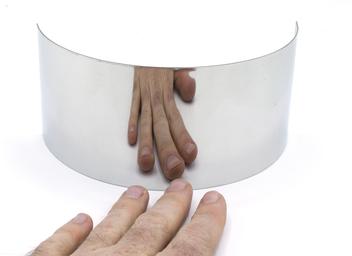 Plane Half Cylinder Convex Stainless Steel Mirror for use with Ray Box - 6.25