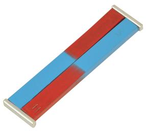 Eisco Labs Painted Blue/Red Bar Magnets - Chrome Steel, 150x12x5mm