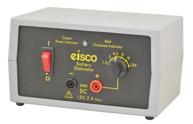 Eisco Labs Battery Eliminator Power Supply, Selectible DC Voltage [1.5, 3, 4.5, 6, 9, 12] at 2 Amps