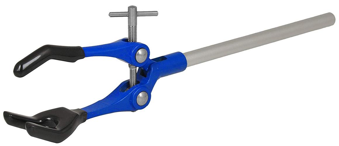 3 Finger, Cork Lined Extension Clamp on Swivel Bosshead, 3.4 Max Clamp Opening, Bosshead fits up to 18mm Rods, Zinc Alloy Clamp, Research, Industrial 3 Finger, Cork Lined Extension Clamp on Swivel Bosshead, 3.4 Max Clamp Opening, Bosshead fits up to 18mm Rods, Zinc Alloy Clamp, Research, Industrial