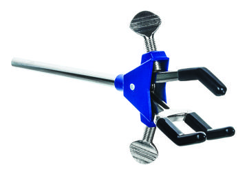 3 Finger, Vinyl Coated Dual Adjustable Extension Clamp on Stainless Steel Rod - 2.3