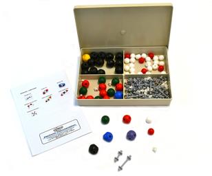 Molecular Model Kit (127 Pieces), Introduction Kit, Inorganic Chemistry, Single and Double Covalent Bonds, Long Flexible Links, Short Links Includes Short Link Removing Tool - Case Included - Eisco La