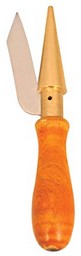 Cork Borer Sharpener - For 4-27mm Borers - Superior Brass Plated Cone & Cutter Blade, Wooden Handle - Eisco Labs