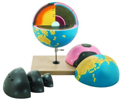 Eisco Labs 7 Piece Globe Model Earth - Cross Sectional