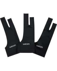 Wacom Drawing Glove (3 Pack) - Black 7.6x3.3in Box