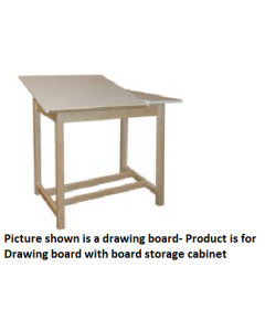 Hann WD-62 Two Section Drawing Table with Board Storage Cabinet 42x30 Split Adjustable Top