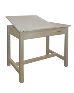 Hann WD-3 Drawing Table 37 Inch Height with Small Storage Drawer Split Adjustable Top