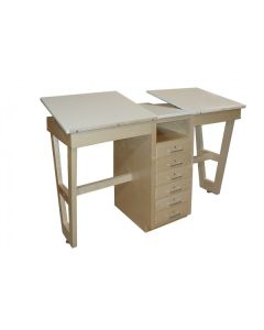 Hann SA-21 Dual Station Drawing Table with 6 Drawers