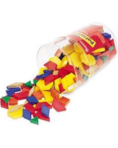 1 cm Plastic Pattern Blocks, Set of 250