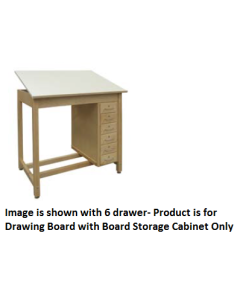 Hann WD-32 Drawing Table Includes Drawer Board Storage Cabinet 42x30 Adjustable Angled Top