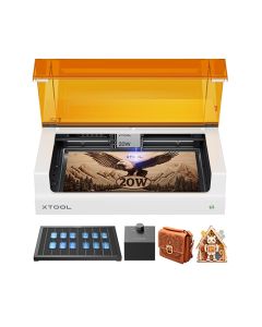 xTool S1 20W with Air Assist and Honeycomb - White