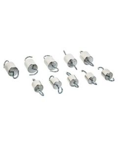 Eisco Labs Steel Cylinder Hooked Weights - Set of 10 total weight 375 grams
