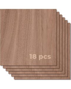 12"x12"x1/8" Walnut Plywood (18 pcs)