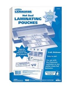 Classroom Laminator Hot Laminating Pouches ­(8.5" x 11")