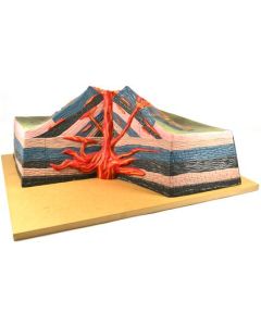 Active Volcano Model, 17 Inch - with Cut Away View - Table Top - Eisco Labs