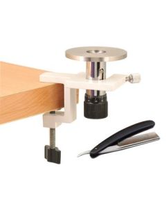 Hand & Table Microtome, 10 Microns per Click - For Section Cutting - Includes Wooden Storage Case & Cutting Razor - Eisco Labs