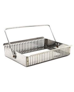 Aluminum Staining Rack with Handle for 25 Slides - Eisco Labs