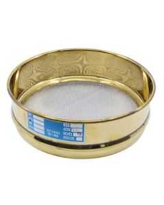 Test Sieve, 8 Inch - Full Height - ASTM No. 18 (1.0mm) - Brass Frame with Stainless Steel Wire Mesh - Eisco Labs