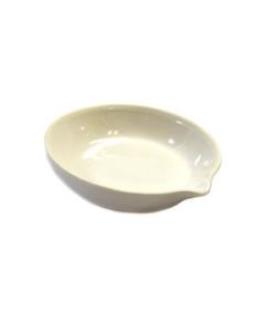 Eisco Labs Evaporating Basin - Porcelain - Flat Form with Spout - 50 ml