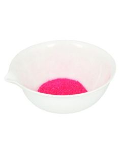 Evaporating Basin with, Spout 285mL Capacity, Round Form, 6.25" Diameter, Porcelain - Eisco Labs