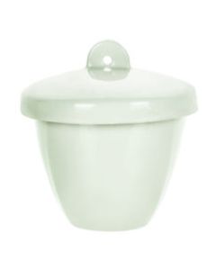 Porcelain Crucible with Lid, Tall Form, 50ml Capacity - Eisco Labs