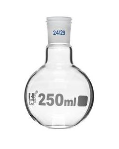 Boiling Flask with 24/29 Joint, 250ml - Flat Bottom, Interchangeable Screw Thread Joint - Borosilicate Glass - Eisco Labs