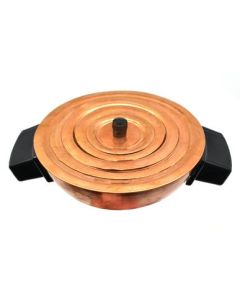 Water Bath, 125ml Capacity, Hemispherical with Set of Concentric Rings, Two Handles, Sheet Copper - Eisco Labs