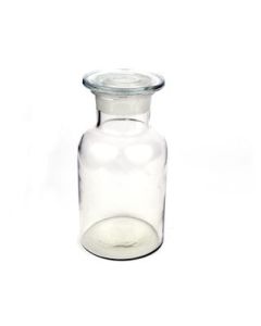 Eisco Labs Reagent Bottle, Soda Glass, Wide Neck with Stopper, 500 mL