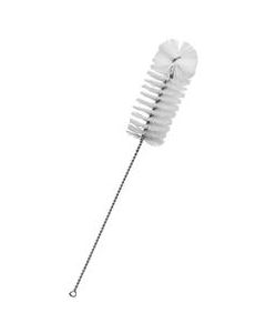 Nylon Cleaning Brush with Fan-Shaped End, 18" - Twisted Stainless Steel Wire Handle - Ideal for 2.6" - 3" Diameter Glassware, Beakers, Test Tubes, Cylinders, Flasks, Cups, Jars, Vases - Eisco Labs