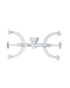 Burette Clamp - Double - Fits 10mm or 12.5mm Rods - Polypropylene Plastic