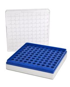 MCT Box - .5ml - 100 Holes - Polycarbonate Plastic - Printed Index on Lid