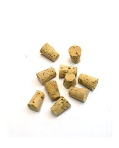 Eisco Labs Cork Stopper - Bark, size no. 1, bottom 8mm, top 11mm, length 16mm, pk of 10